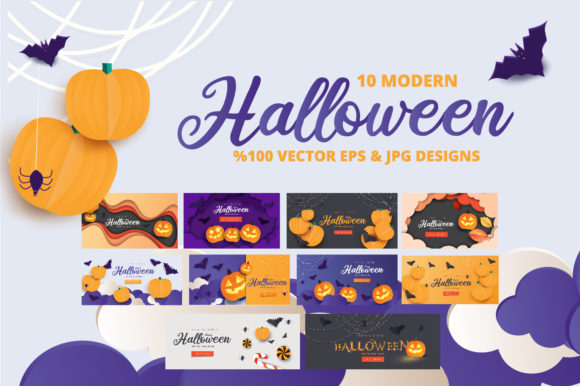 Download Paper Art Halloween Night Background - Background Collection