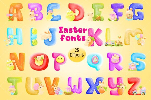 Download Easter Fonts Clipart - Easter font Collection