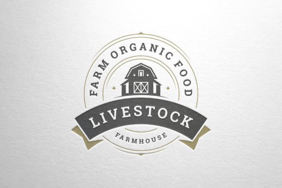 Download Farmhouse Retro Round Logotype - Logotype Collection